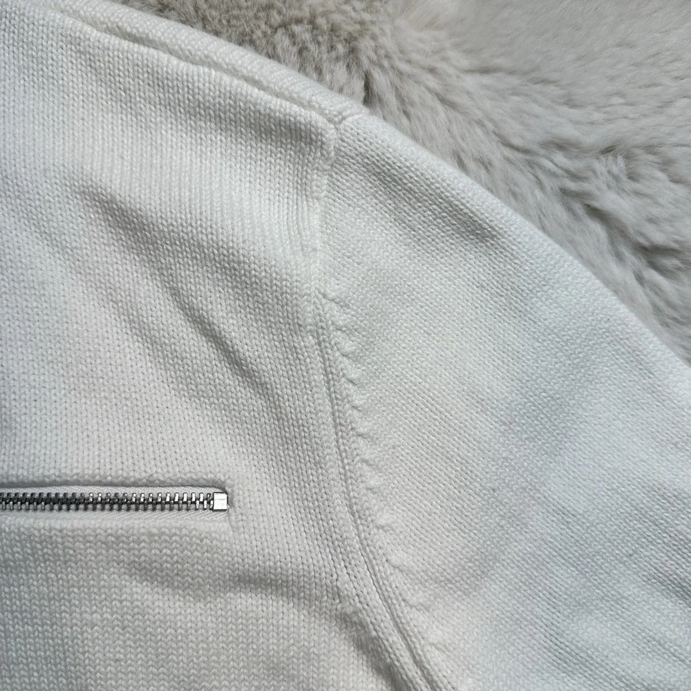 Lauren Ralph Lauren Women's Large‎ White Full Button Cardigan Sweater Casual